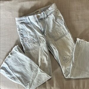 Light Blue Denim Jeans with Embroidery